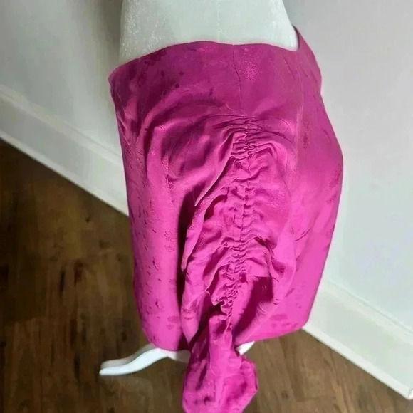 Topshop one shoulder volume sleeve top size us 6 - Picture 5 of 8